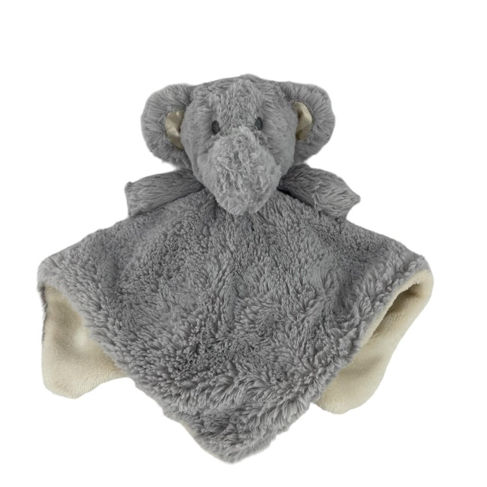 Kellytoy Elephant Lovey 13"‎ Grey Tan Baby Security Blanket Rattle
